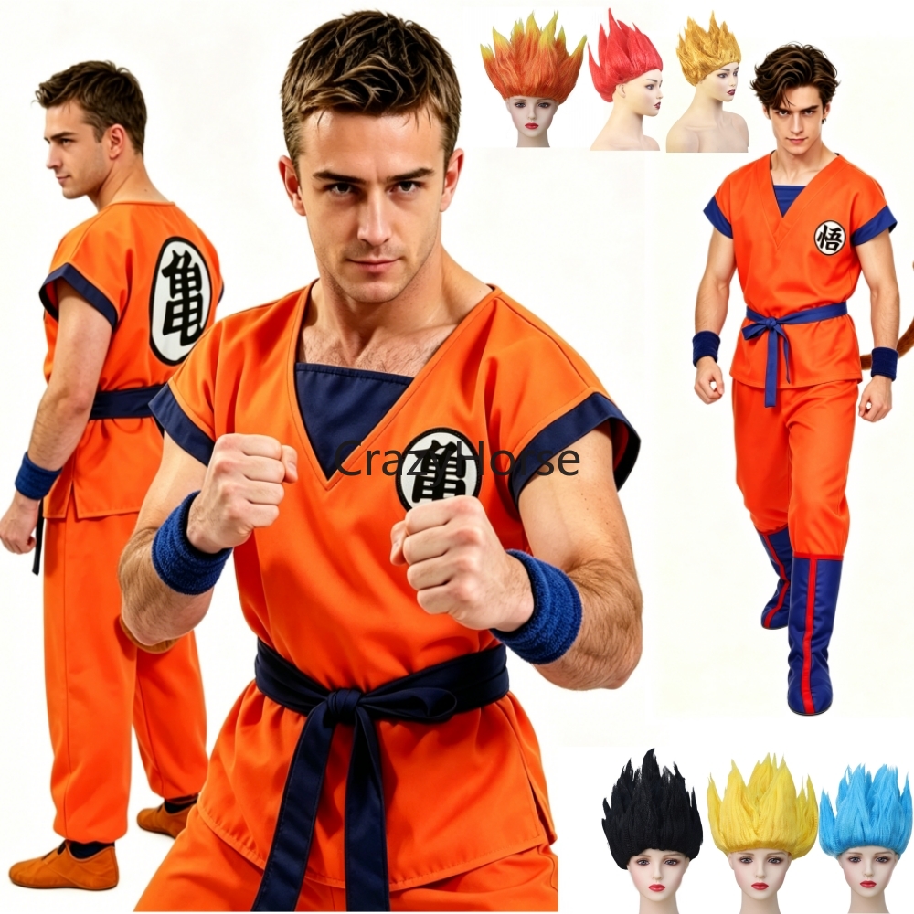 Anime Cosplay Mujer - Halloween Adult Son Goku Cosplay Costume
