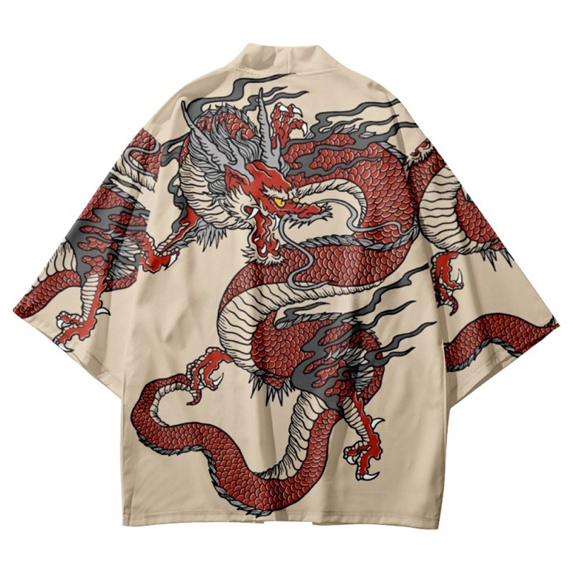 Demon Slayer Haori - Anime Dragon Pattern Fashion Japanese Cardigan