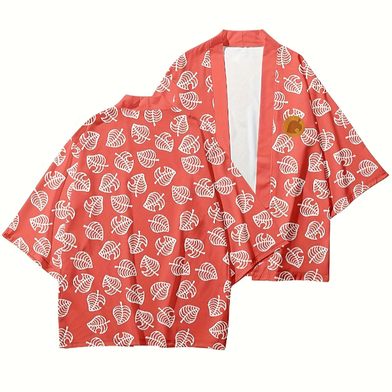 Women's Leaf Print Pink Sweet  - Demon Slayer Haori review and price
