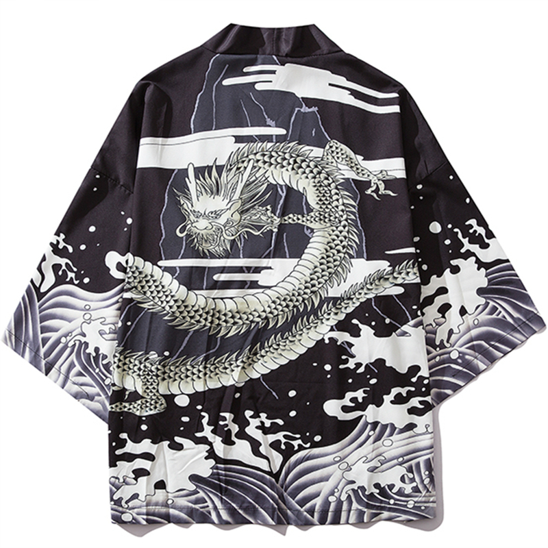 Yukata Male Chinese Dragon Cos - Demon Slayer Haori review and price