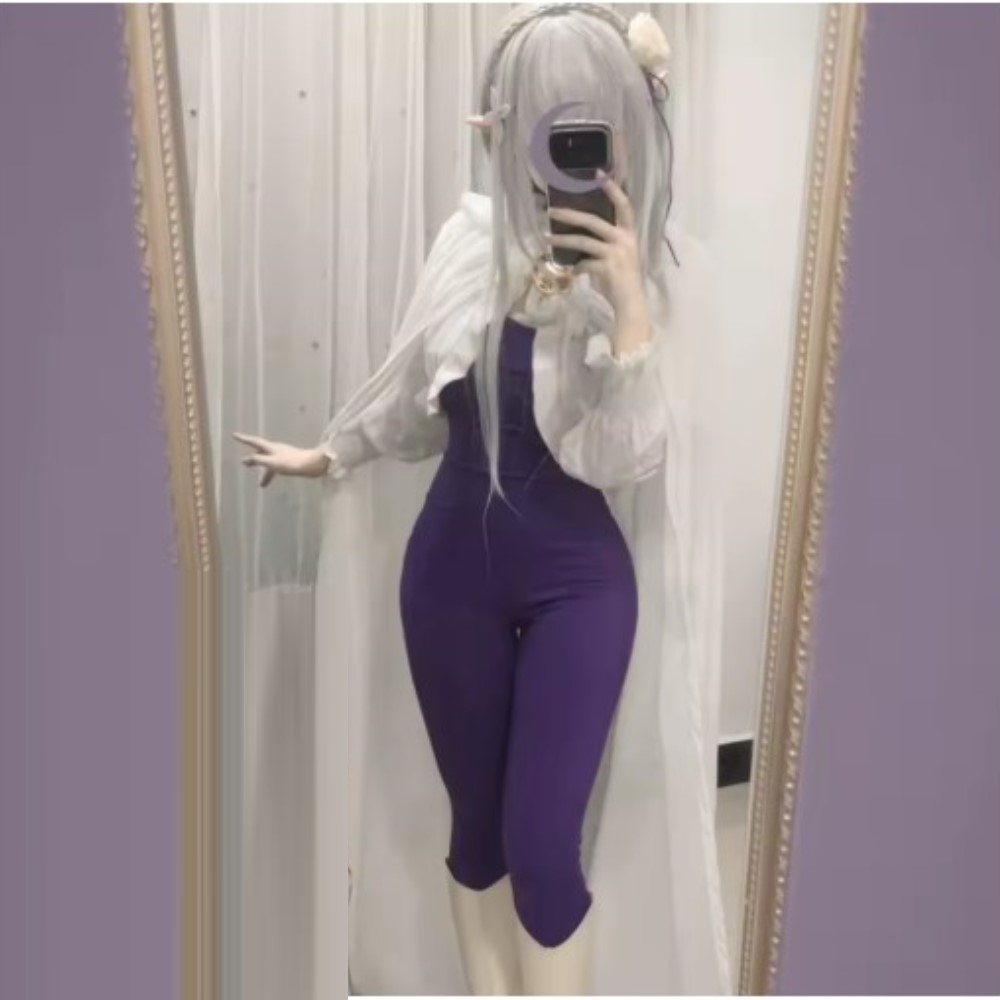NEW Emilia Rezero Cosplay Cost - Anime Cosplay Re Zero review and price