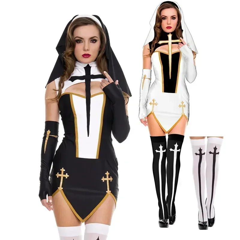 Women's Sexy Nun Cosplay Costu - Anime Cosplay Nun review and price