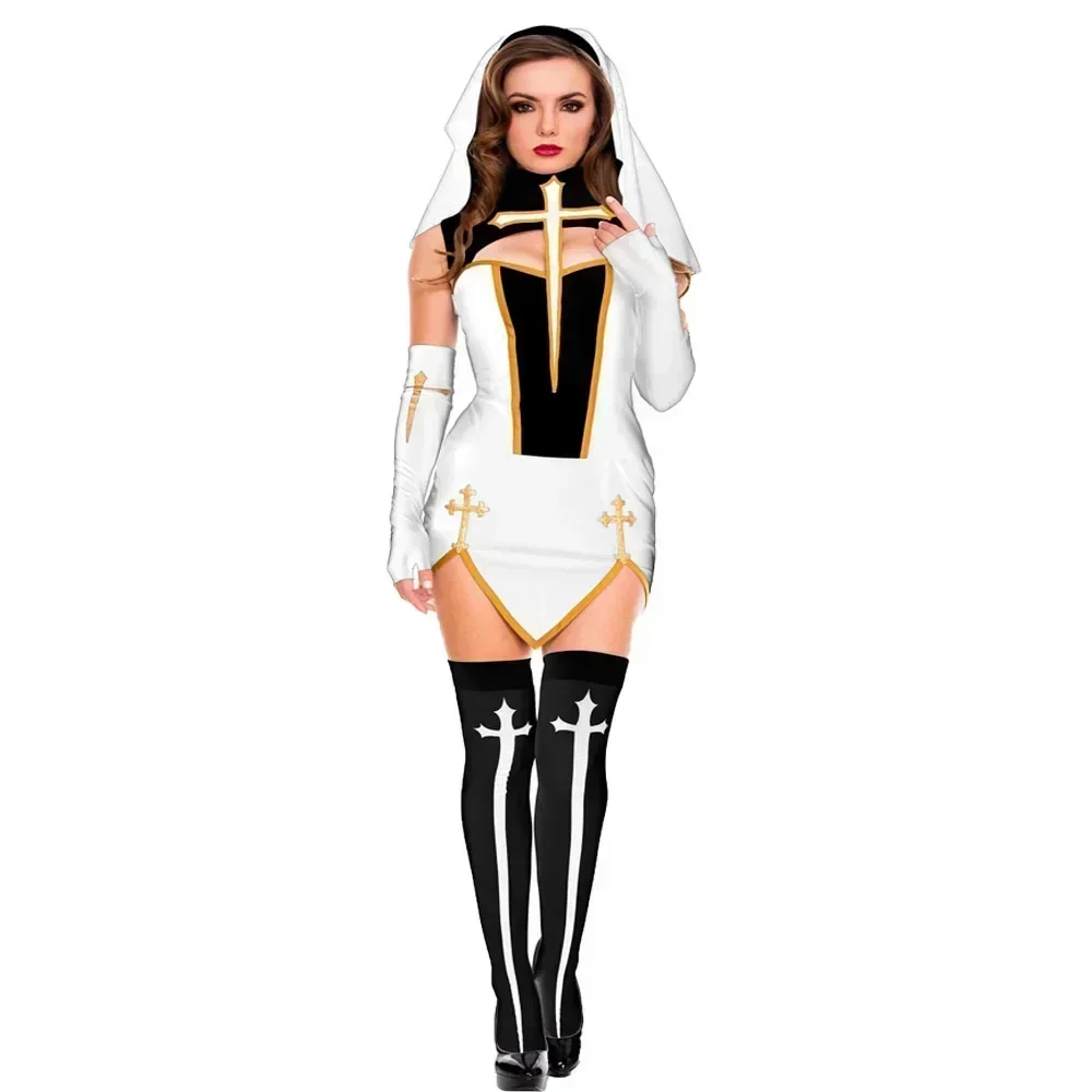 Women's Sexy Nun Cosplay Costu - Anime Cosplay Nun review and price