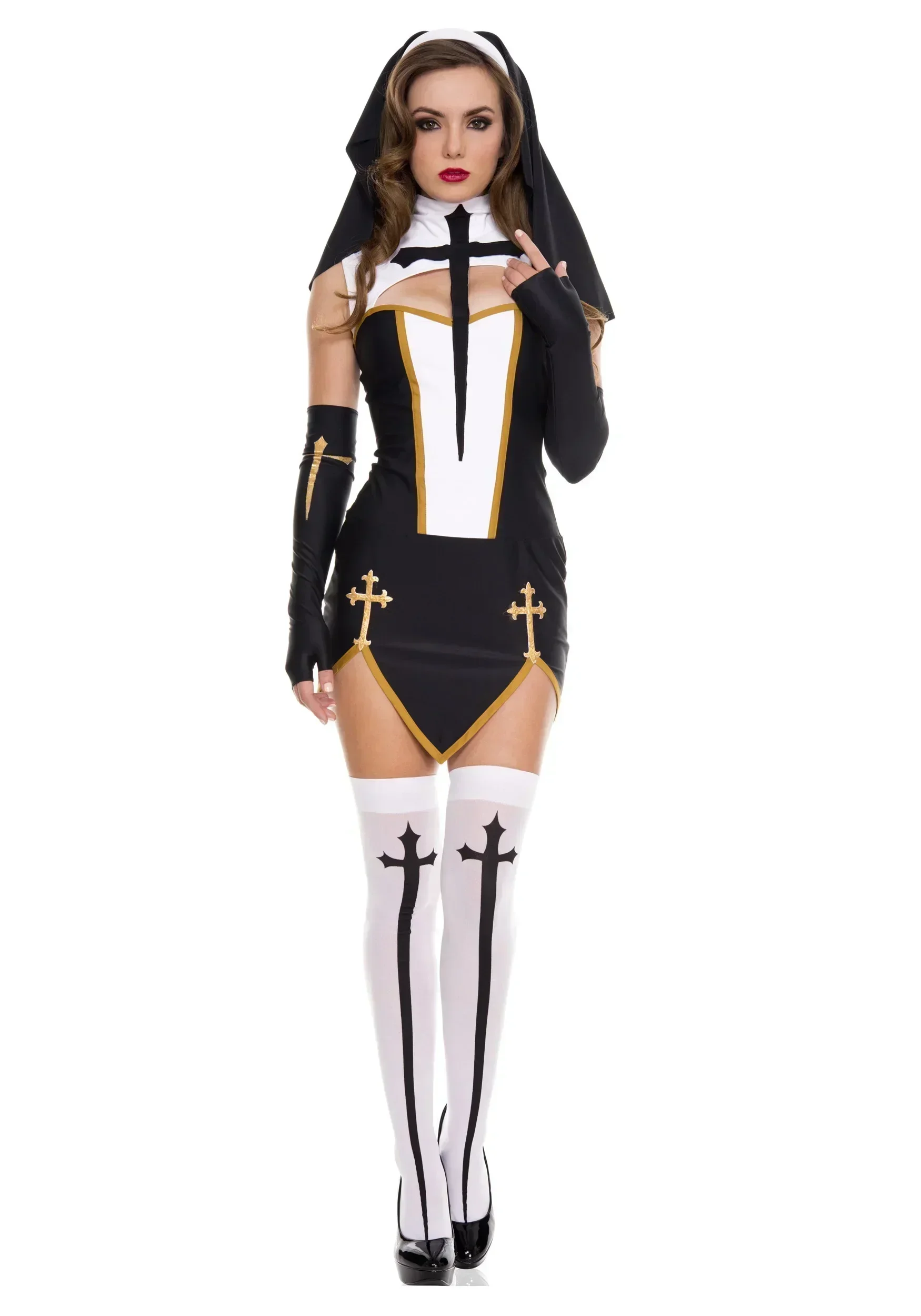 Women's Sexy Nun Cosplay Costu - Anime Cosplay Nun review and price