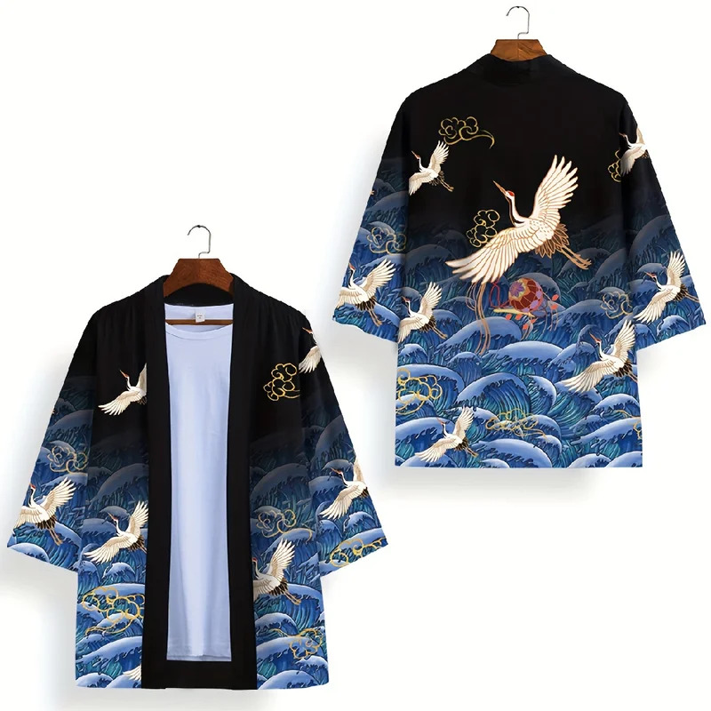 Animal Bird Patterns Crane Wav - Demon Slayer Haori review and price