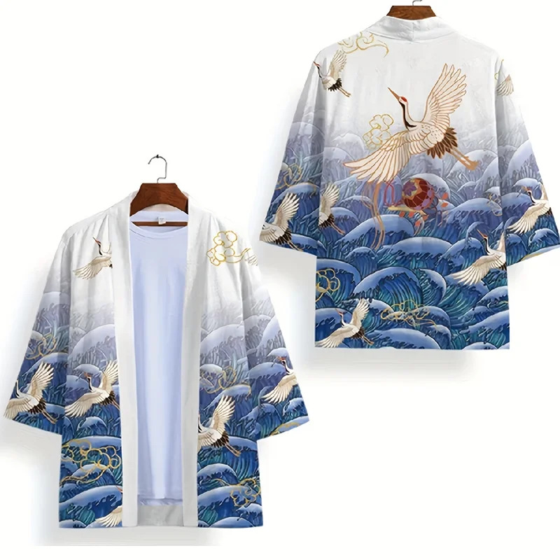 Animal Bird Patterns Crane Wav - Demon Slayer Haori review and price