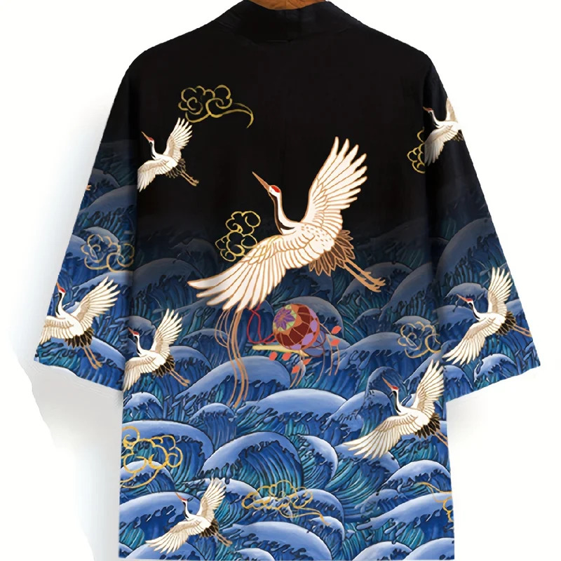 Animal Bird Patterns Crane Wav - Demon Slayer Haori review and price