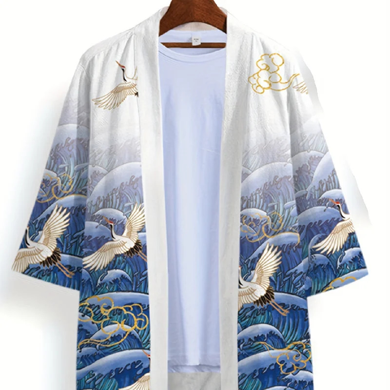 Animal Bird Patterns Crane Wav - Demon Slayer Haori review and price