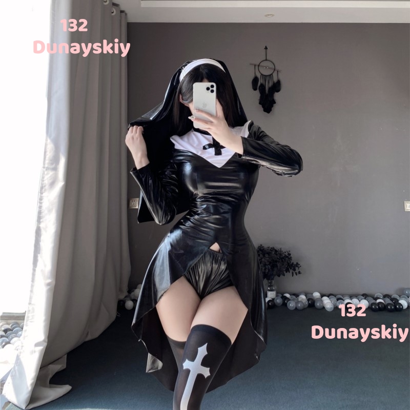 Nun Sexy Nurse Jirai Kei Latex - Anime Cosplay Nun review and price