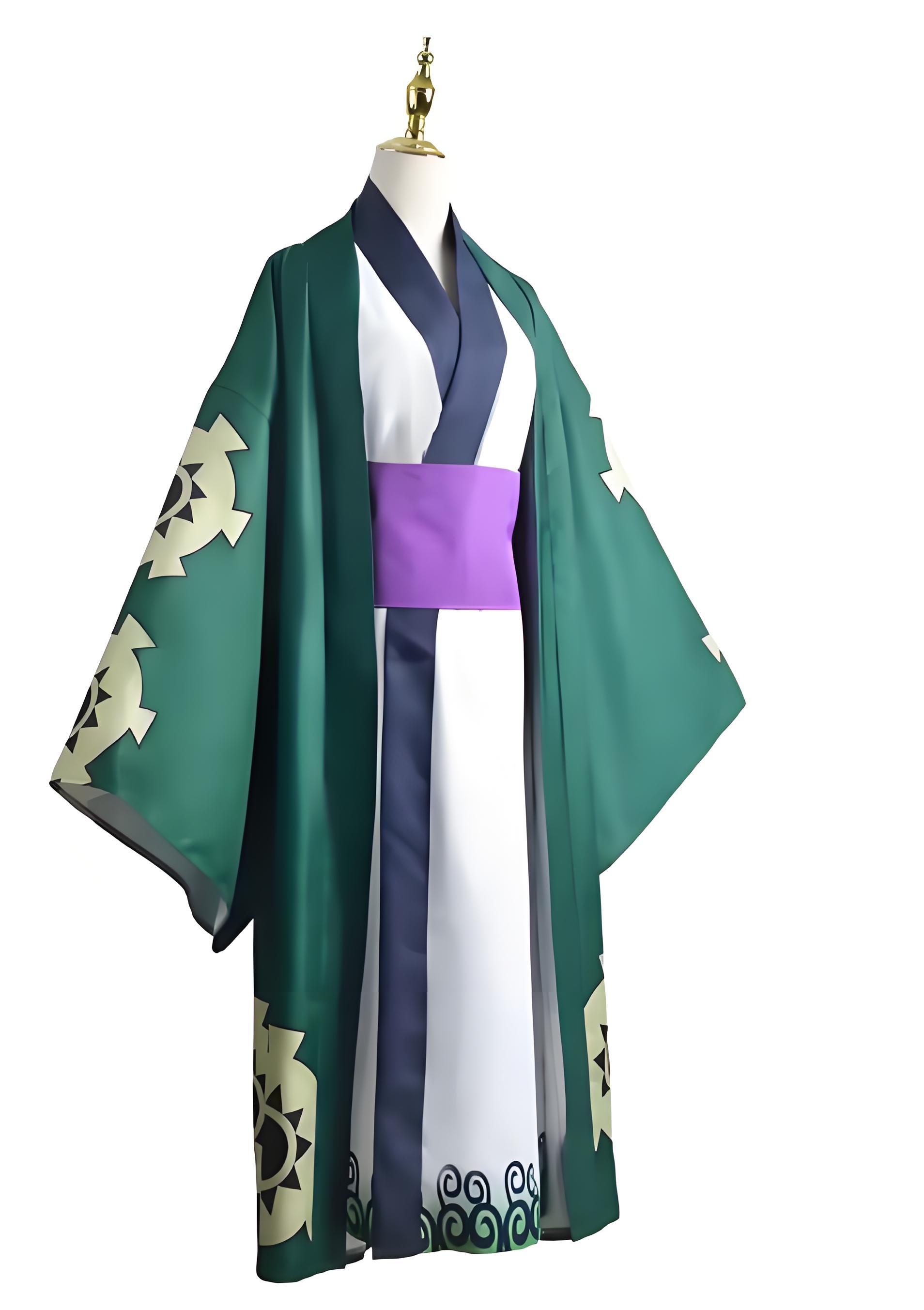 Green Roronoa Zoro Kimono Cosp - Cosplay Anime Zoro review and price