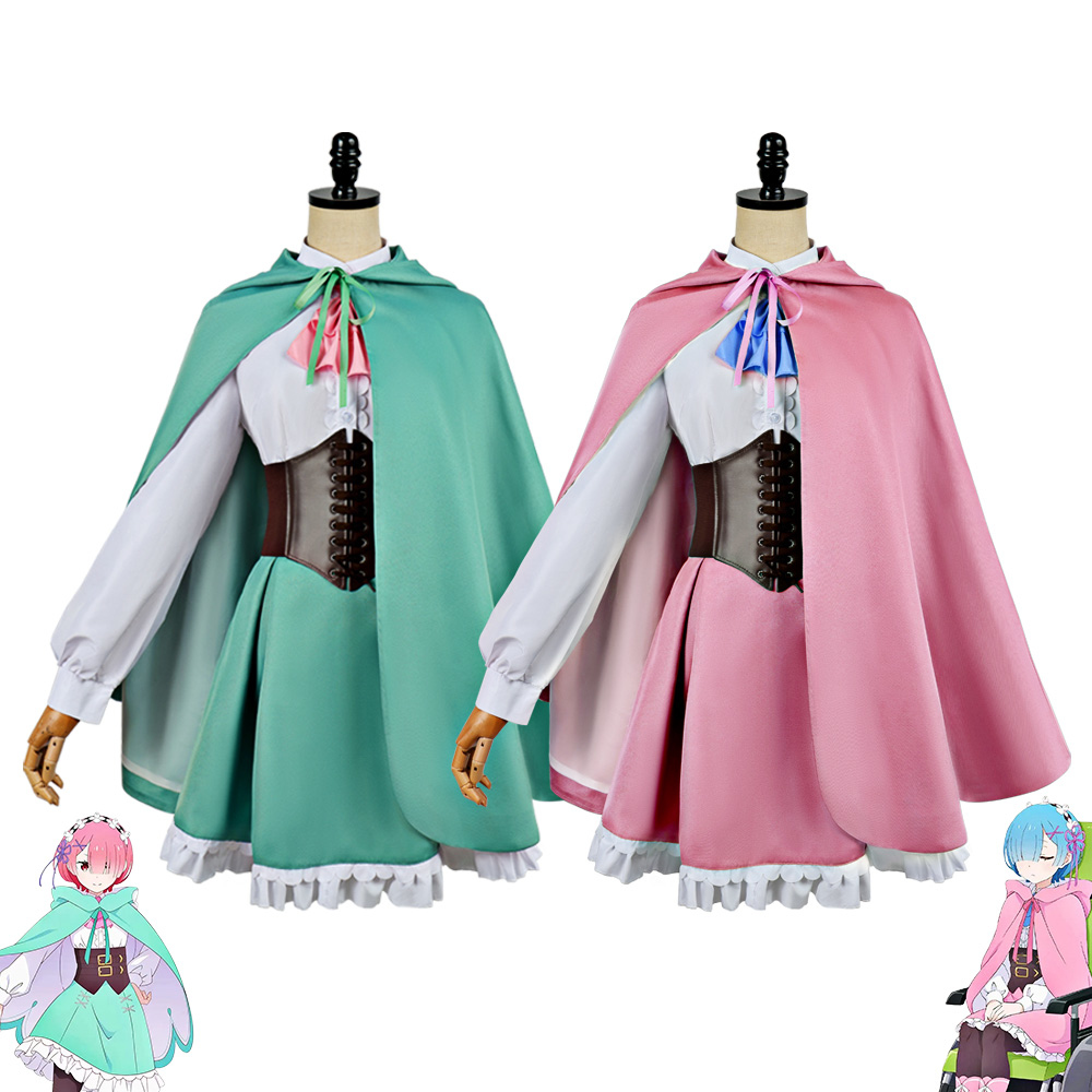 Anime Re:Zero Rem Ram Cosplay  - Anime Cosplay Re Zero review and price