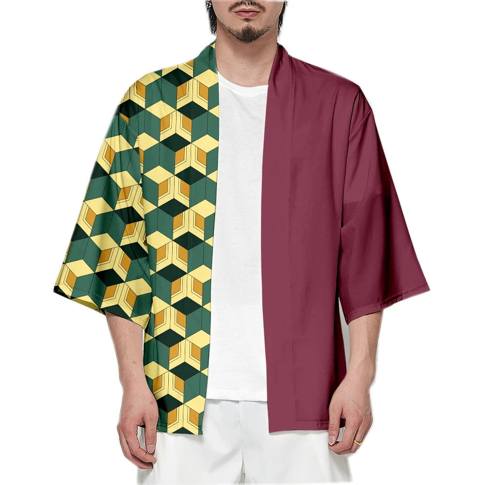 Men Japanese Anime Samurai Tan - Demon Slayer Haori review and price