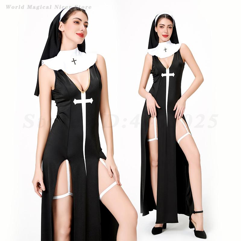Women's Sexy Nun Cosplay Costu - Anime Cosplay Nun review and price