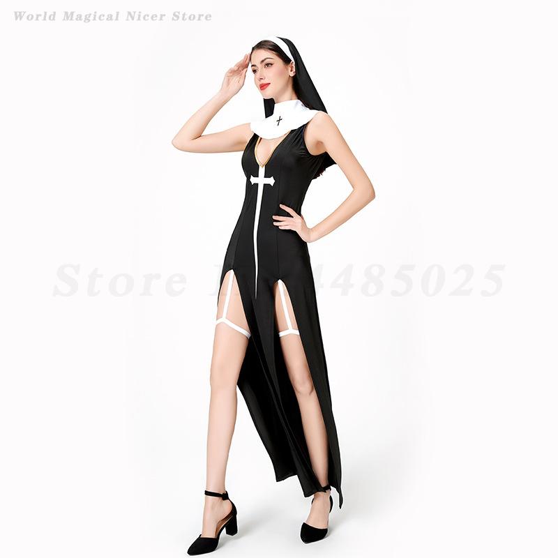 Women's Sexy Nun Cosplay Costu - Anime Cosplay Nun review and price